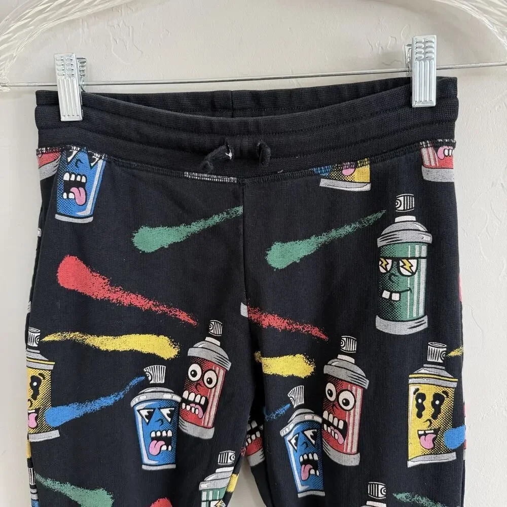 STELLA MCCARTNEY Kids Boy's Cartoon Spray Paint Can Sweatpants Size 10